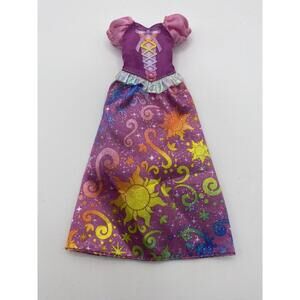 Disney Princess Dress Part Doll Rainbow Sun Flower Purple Pink Rapunzel BC5